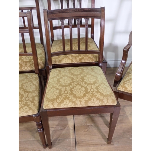 463 - A set of eight mahogany Dining Chairs and reproduction Table