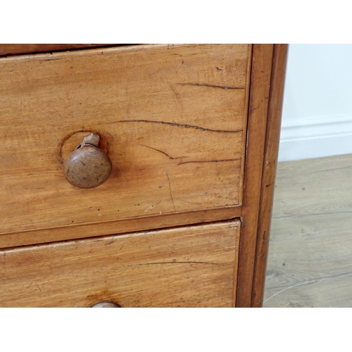 100 - A Victorian mahogany Chest of two short and two long drawers 2ft 10in W x 2ft 10in H