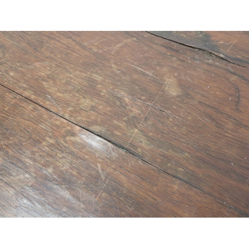 269 - A 19th Century rosewood Tea Table with fold-over top on turned column and carved quadruple base, A/F