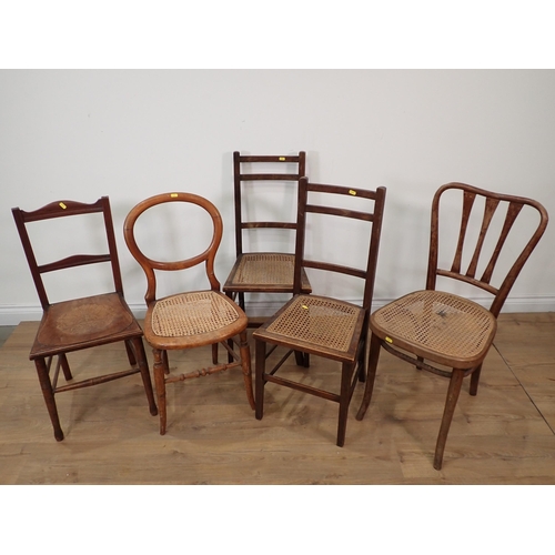 272 - A Thonet Chair and four various Edwardian Chairs