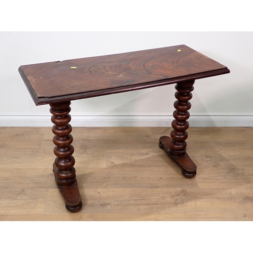 278 - An Edwardian two tier Occasional Table with pie-crust top, 2ft diam. and a mahogany Side Table with ... 