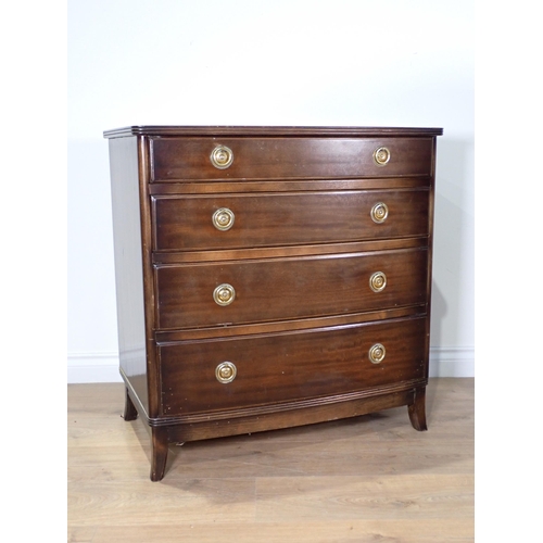 29 - A Reproduction Chest of Four Long Drawers 2ft 7