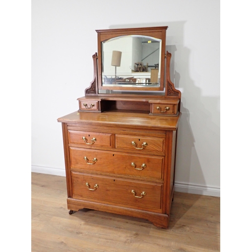 298 - A walnut Dressing Chest fitted two short and two long drawers 5ft H x 3ft W