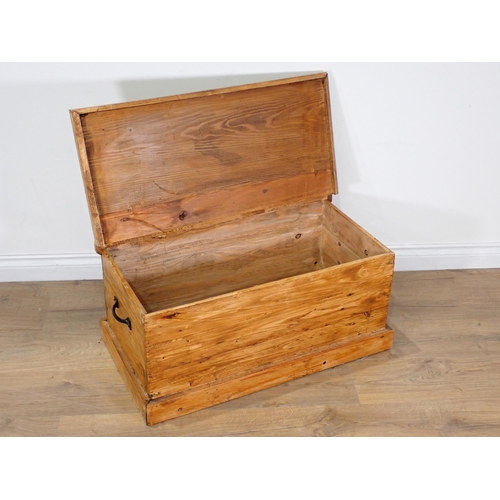 32 - A modern pine Storage Box with carry handles