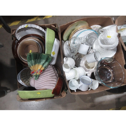 324 - Three boxes of Kitchen Bowls, Coffee Cans, Jars etc