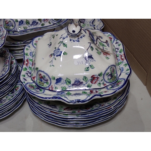 348 - A Coronaware part Dinner Service including a graduated set of Meat Plates (one A/F), Tureens, and Pl... 