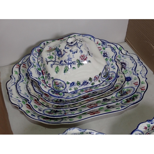 348 - A Coronaware part Dinner Service including a graduated set of Meat Plates (one A/F), Tureens, and Pl... 