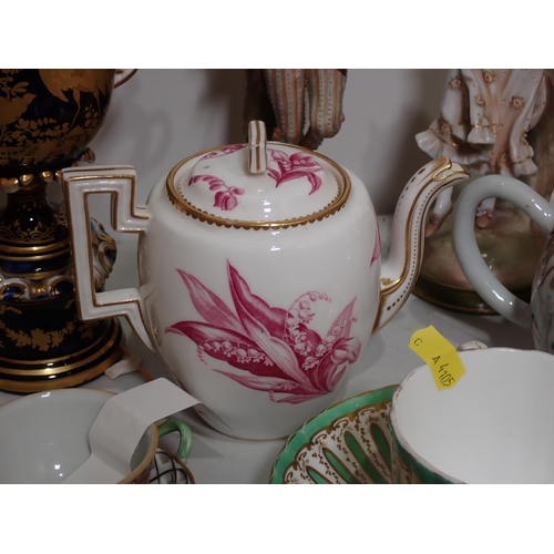 353 - A 19th Century Anstice, Horton & Rose Cup and Saucer, Meissen Cabinet Cup and Saucer, Noritake Cup a... 