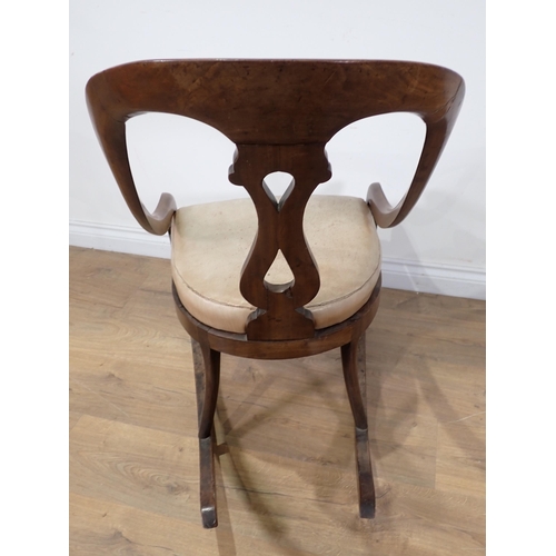 38 - A mahogany open Rocking Chair A/F