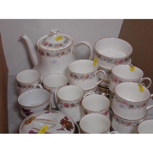 381 - A Pragon 'Belinda' Tea Service, Royal Worcester 'Evesham' Tureen, Ramakin Dishes, etc.