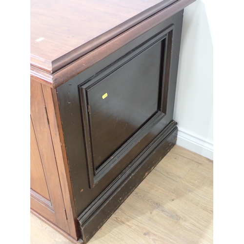 43 - A mahogany Cupboard with pair of panelled doors, one side and the back also panelled 2ft 9