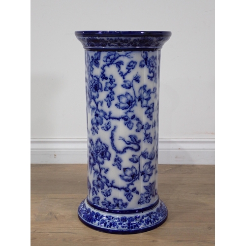 45 - A Blue and White Wedgwood Jardinere Stand with floral decorations, stamped on the base, 20