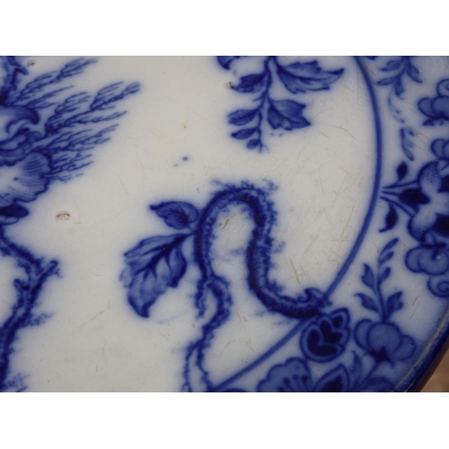 45 - A Blue and White Wedgwood Jardinere Stand with floral decorations, stamped on the base, 20