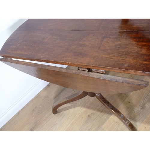 478 - An 18th Century and later oak Gateleg Table on chamfered supports 3ft 4in W x 2ft 5in H, an antique ... 