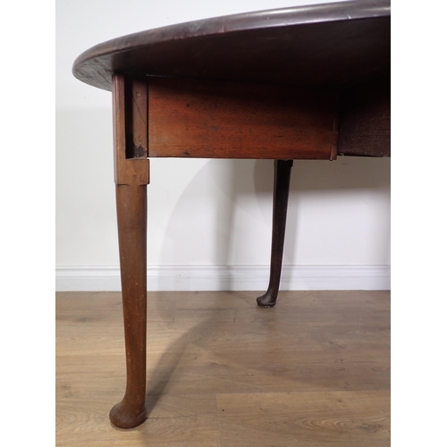 485 - A Georgian mahogany dropleaf Table on pad feet 3ft 11in W x 2ft 4in H