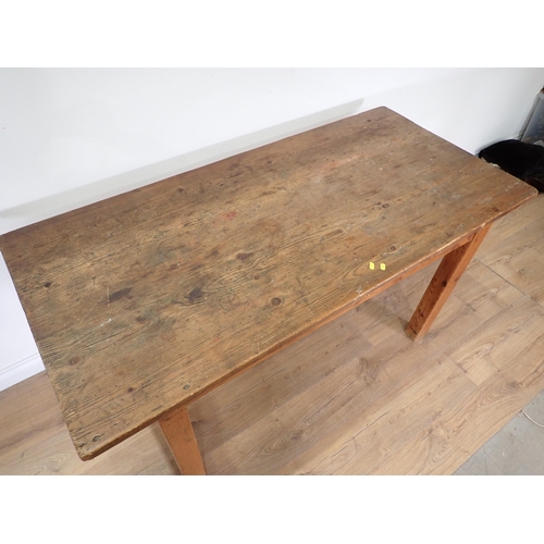 49 - A Rustic pine Kitchen Table 5ft Long x 2ft 6