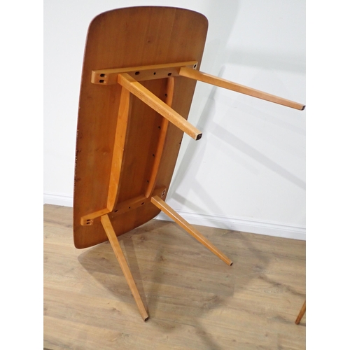 493 - An Ercol style Refectory Table 4ft 10in W x 2ft 4in H and four stick back Chairs