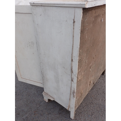 510 - A white painted two door Cupboard 3ft 7in H x 3ft 1in W