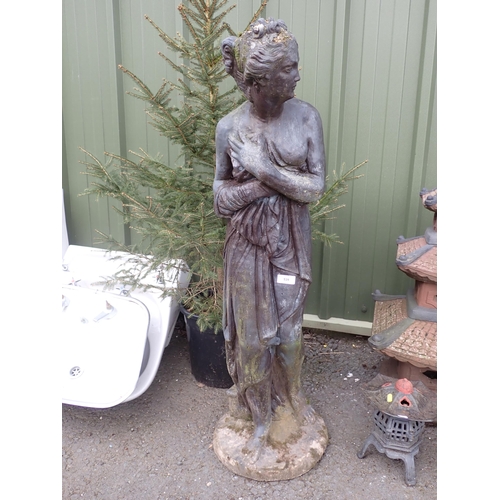 539 - A composite Sculpture of a maiden 3ft 9in H