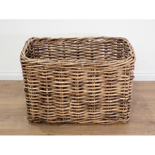 56 - A wicker Log Basket 2ft 10in x 2ft H