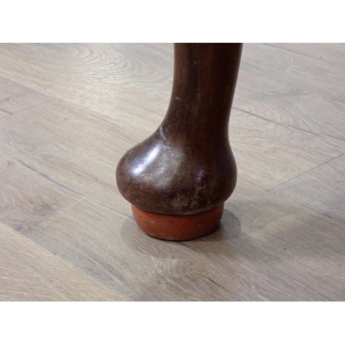 60 - A 19th Century mahogany extending Dining Table with single spare leaf mounted upon cabriole supports... 