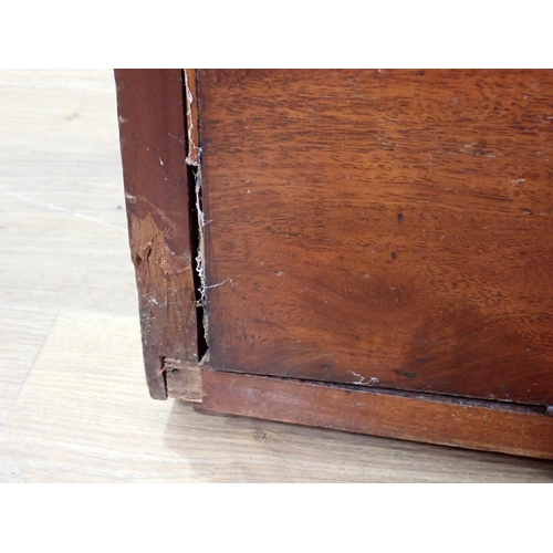 64 - A 19th Century mahogany Chest of three short and three long drawers 3ft 7in W x 2ft 9in H