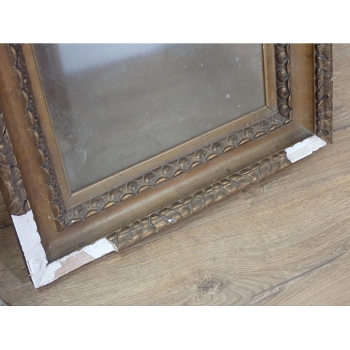 71 - A Regency gilt framed convex Mirror Frame A/F and four other gilt Frames