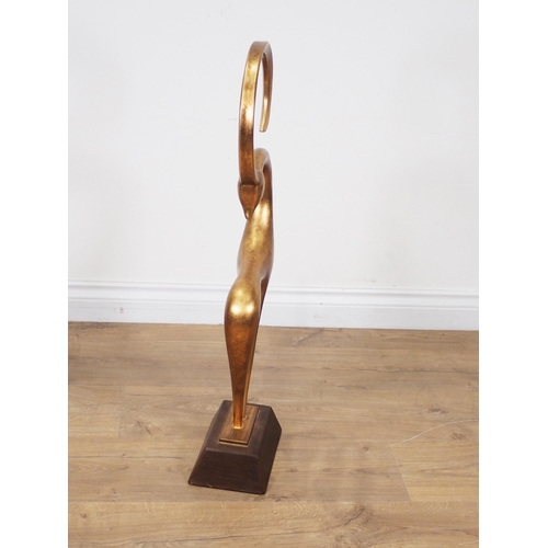 79 - A modern Sculpture of a stylised antelope 2ft 5in H