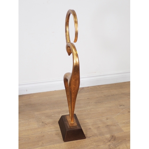 79 - A modern Sculpture of a stylised antelope 2ft 5in H