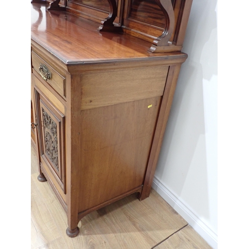 81 - A Victorian mahogany dog kennel Sideboard with raised gallery back fitted four drawers above pair of... 