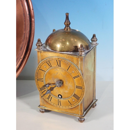 105 - A brass Carriage Clock and a Warming Pan