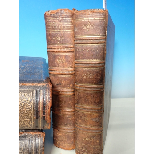 127 - Brown's Bible in two volumes and The Imperial Shakespeare in two volumes