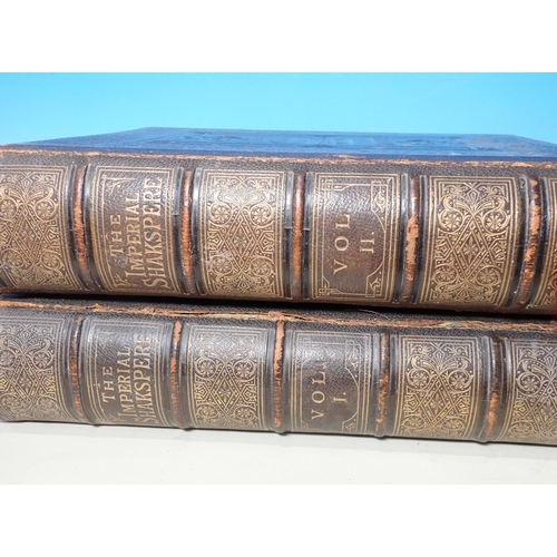 127 - Brown's Bible in two volumes and The Imperial Shakespeare in two volumes