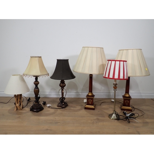 132 - Three pairs of modern Table Lamps and four others (passed PAT tests)