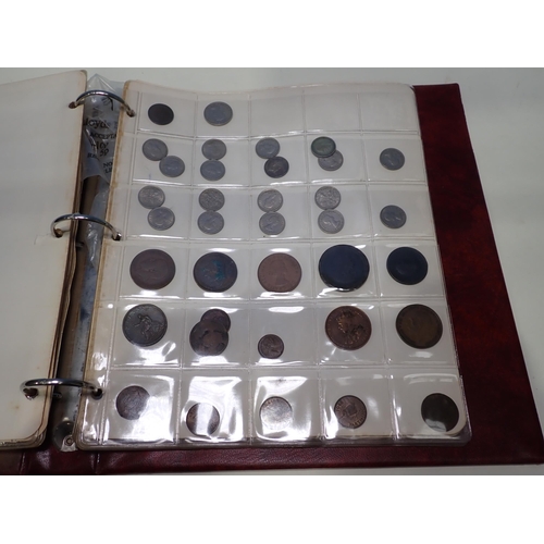 218 - An Album of mainly British Coins, to include; Crowns 1891 and 1895, a France 5 Francs 1870, a quanti... 