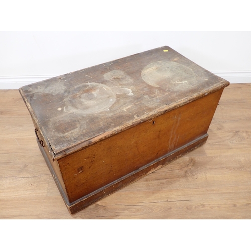 237 - A 19th Century stained and grained pine Blanket Box A/F  2ft 9in W x 1ft 5in H