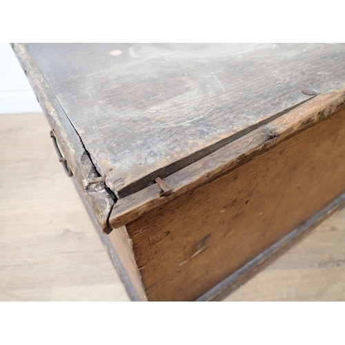 237 - A 19th Century stained and grained pine Blanket Box A/F  2ft 9in W x 1ft 5in H