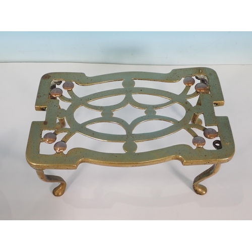 74 - A 19th Century brass Kettle and Trivet Stand