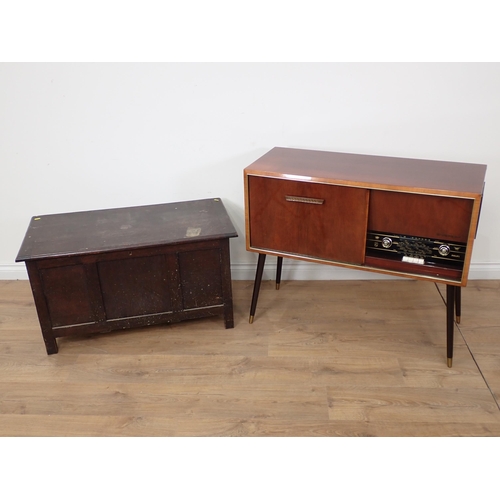 79 - A Philips Radio in mahogany veneered Cabinet and a Blanket Chest