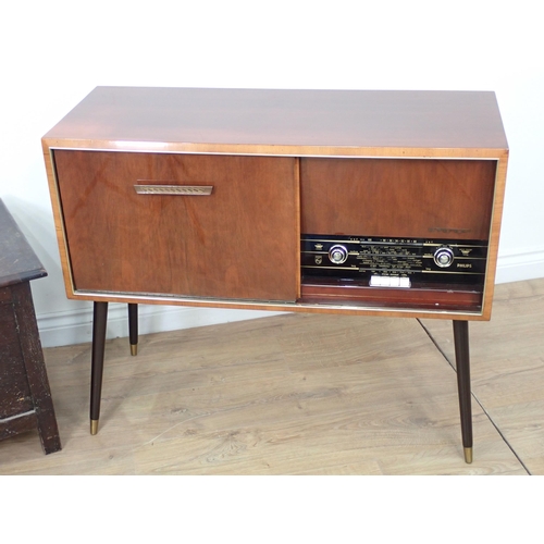 79 - A Philips Radio in mahogany veneered Cabinet and a Blanket Chest