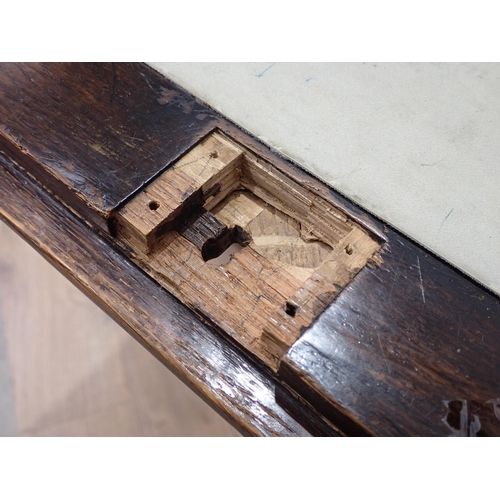 87 - A moulded oak Bureau and a modern oak veneered Chest of five drawers