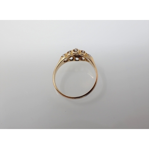 217 - A Victorian Diamond Cluster Ring pavé-set cushion and rose-cut stones in 18ct gold, ring size I.