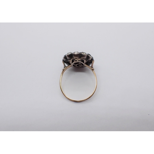 226 - A 19th Century paste-set Cluster Ring, ring size O