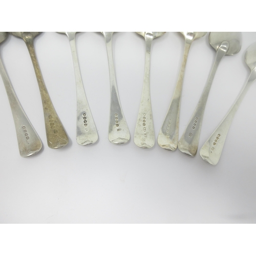 27 - Eight George III silver Table Spoons, old English pattern, various dates and makers including London... 