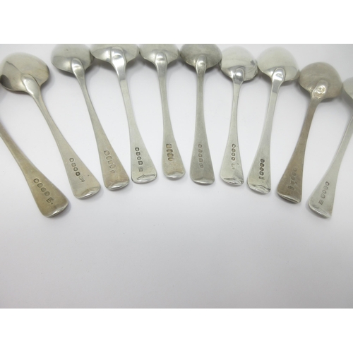 28 - Ten Georgian and Wm IV silver Dessert Spoons, old English pattern, various dates including London 17... 