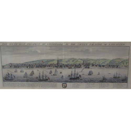 290 - SAMUEL & NATHANIEL BUCK (1696-1779, active 1724-1759), 'The South West Prospect of Liverpool', hand ... 