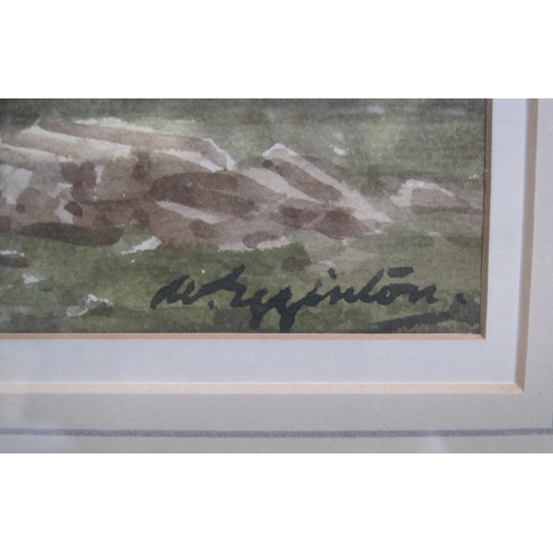 293 - WYCLIFFE EGGINTON, R.I. (1875-1951). Granite Worker, Belstone, Dartmoor, signed , watercolour, 10 x ... 