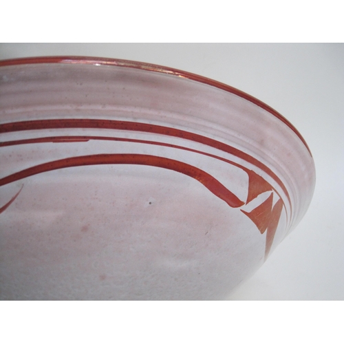 338 - A glazed Bowl, indistinctly monogrammed on base, from the Aldermanston Pottery, 4in H, 14in Diam