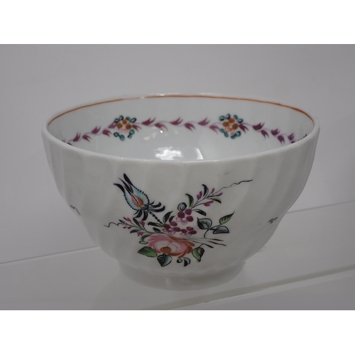 359 - A Bloor Derby Bowl with panels of fruit and flowers on a blue ground with gilt decoration, a Spode B... 