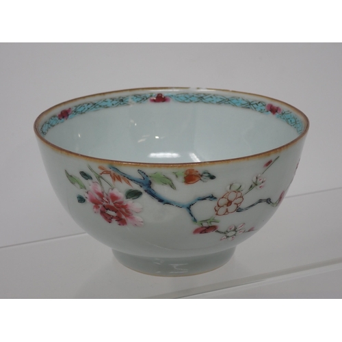 359 - A Bloor Derby Bowl with panels of fruit and flowers on a blue ground with gilt decoration, a Spode B... 